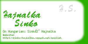 hajnalka sinko business card